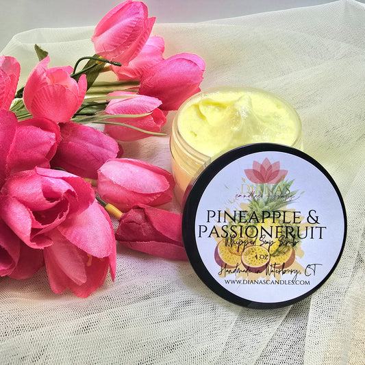 Passionfruit Pineapple Whipped Soap Scrub Diana's Candles and Soaps