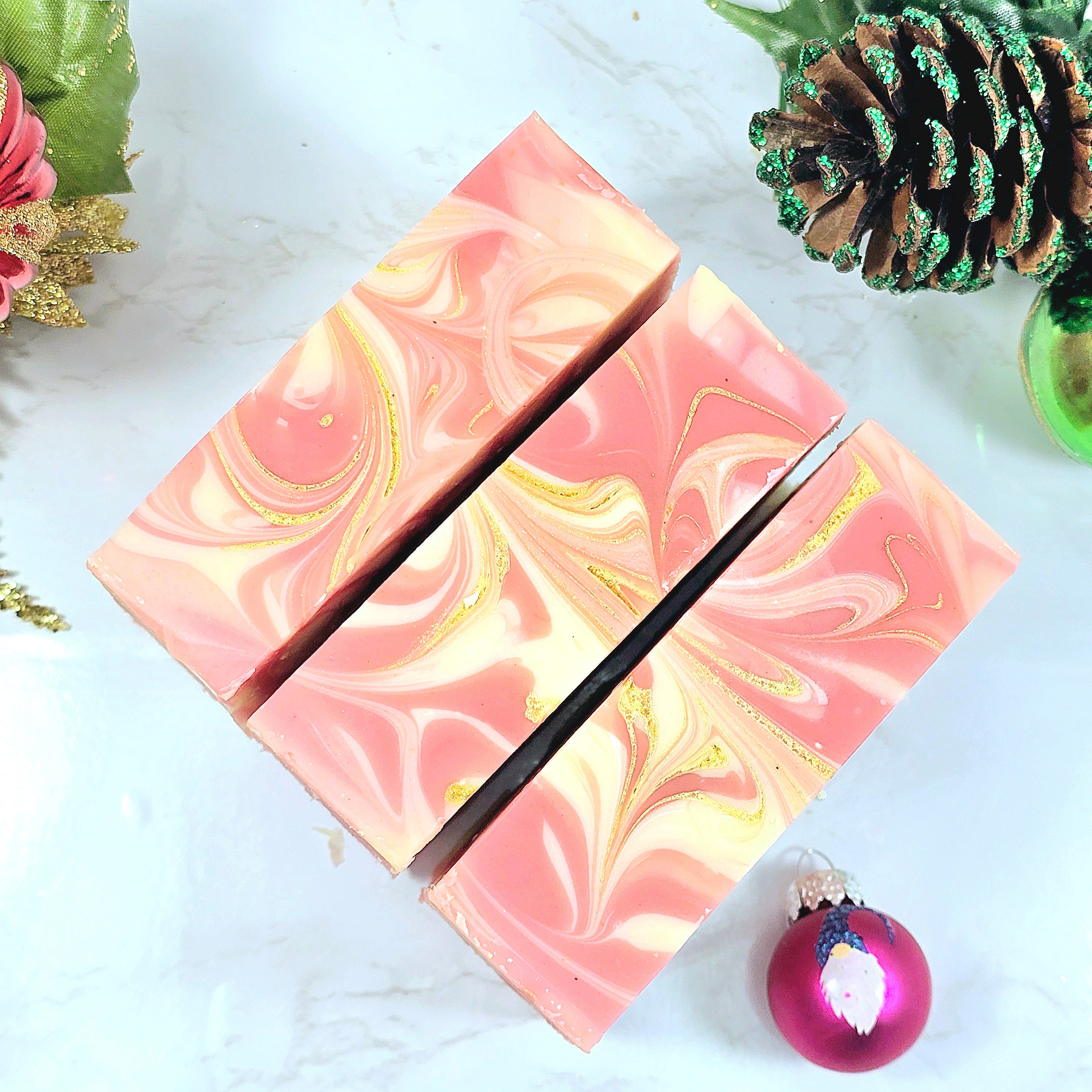 Peppermint Twist Holiday Soap Bar Diana's Candles and Soaps