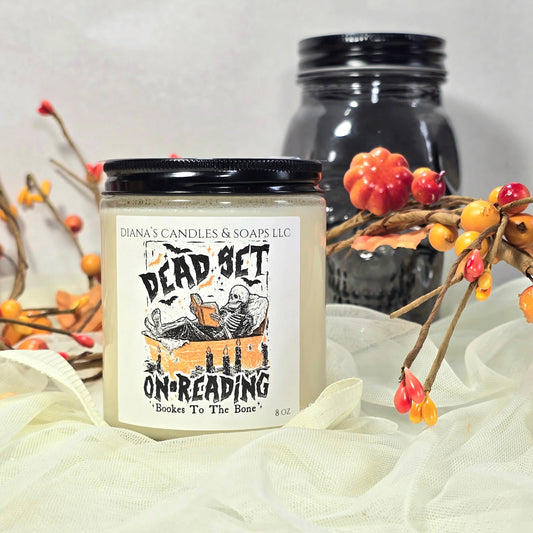 Dead Set On Reading Candle Diana's Candles and Soaps