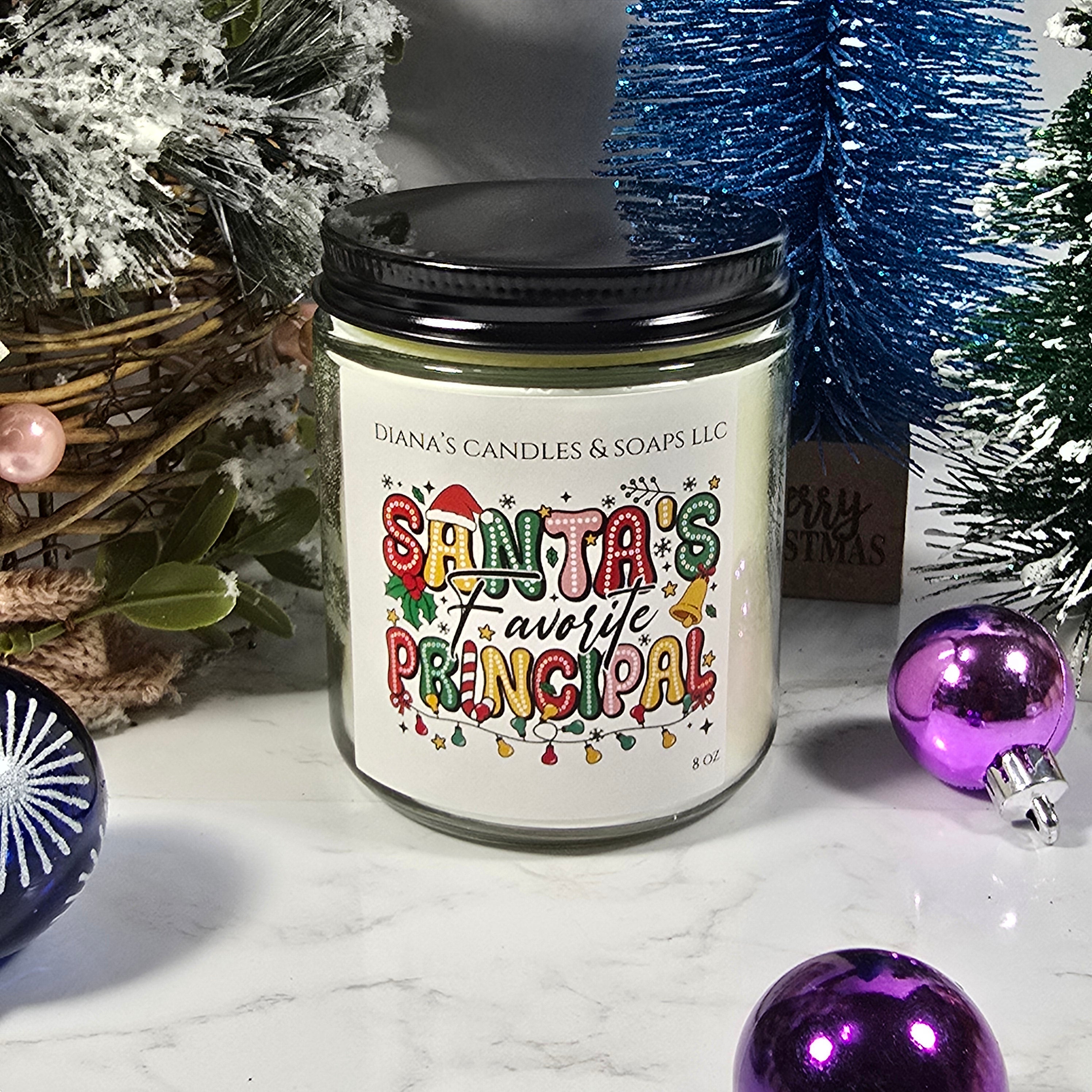 Santa's Favorite Principal Candle Diana's Candles and Soaps