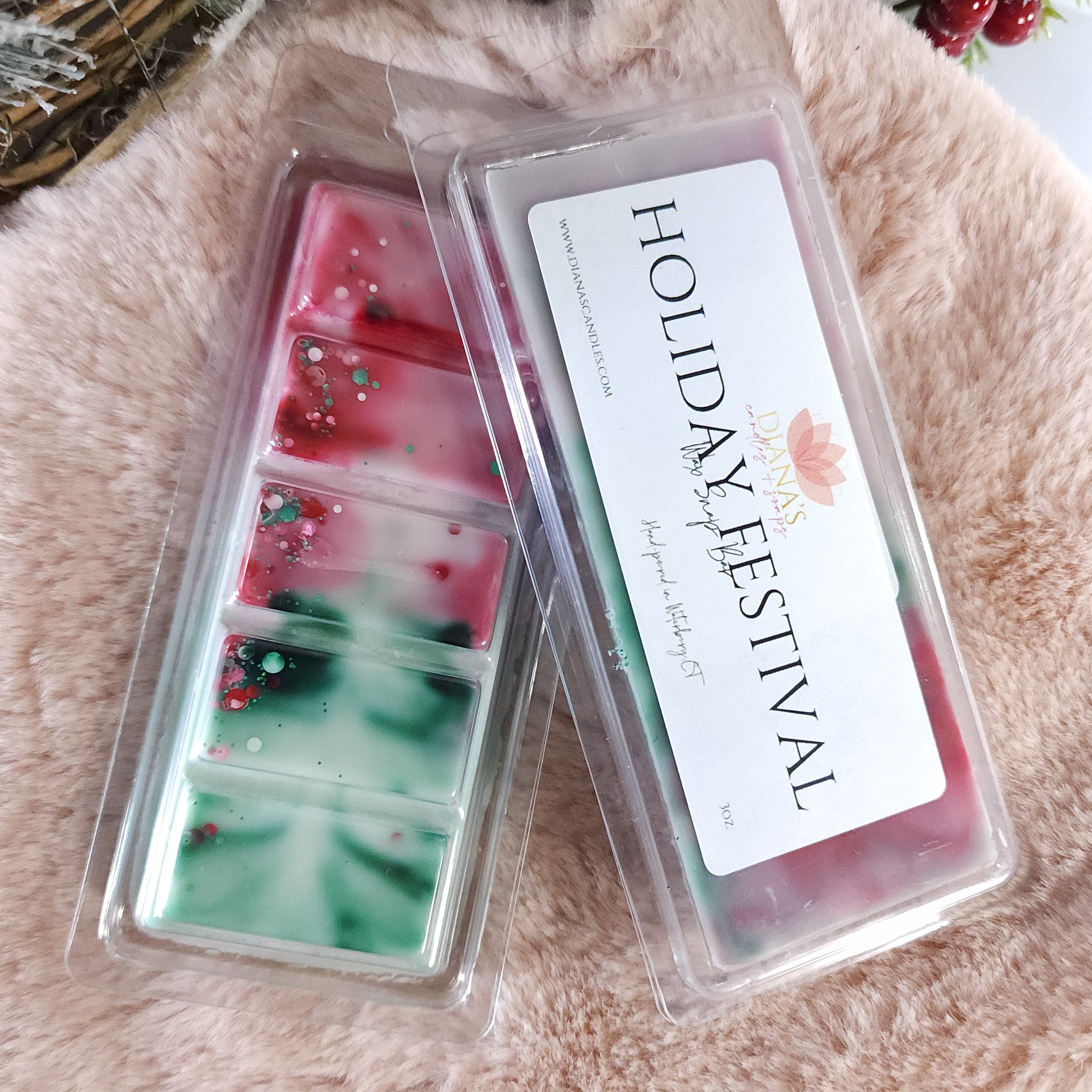 Holiday Festival Wax Melt Diana's Candles and Soaps