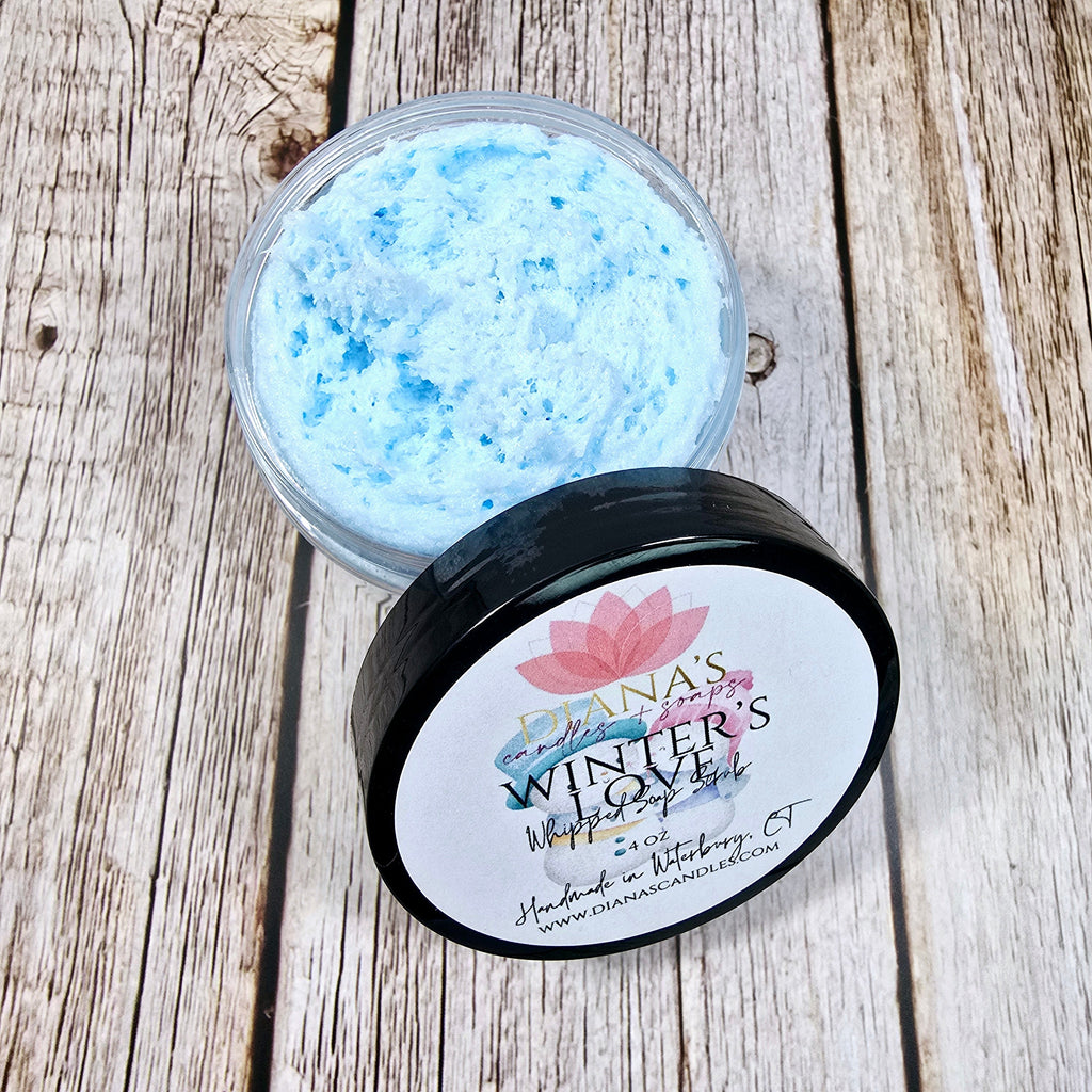 Winter's Love Whipped Soap Scrub Diana's Candles and Soaps