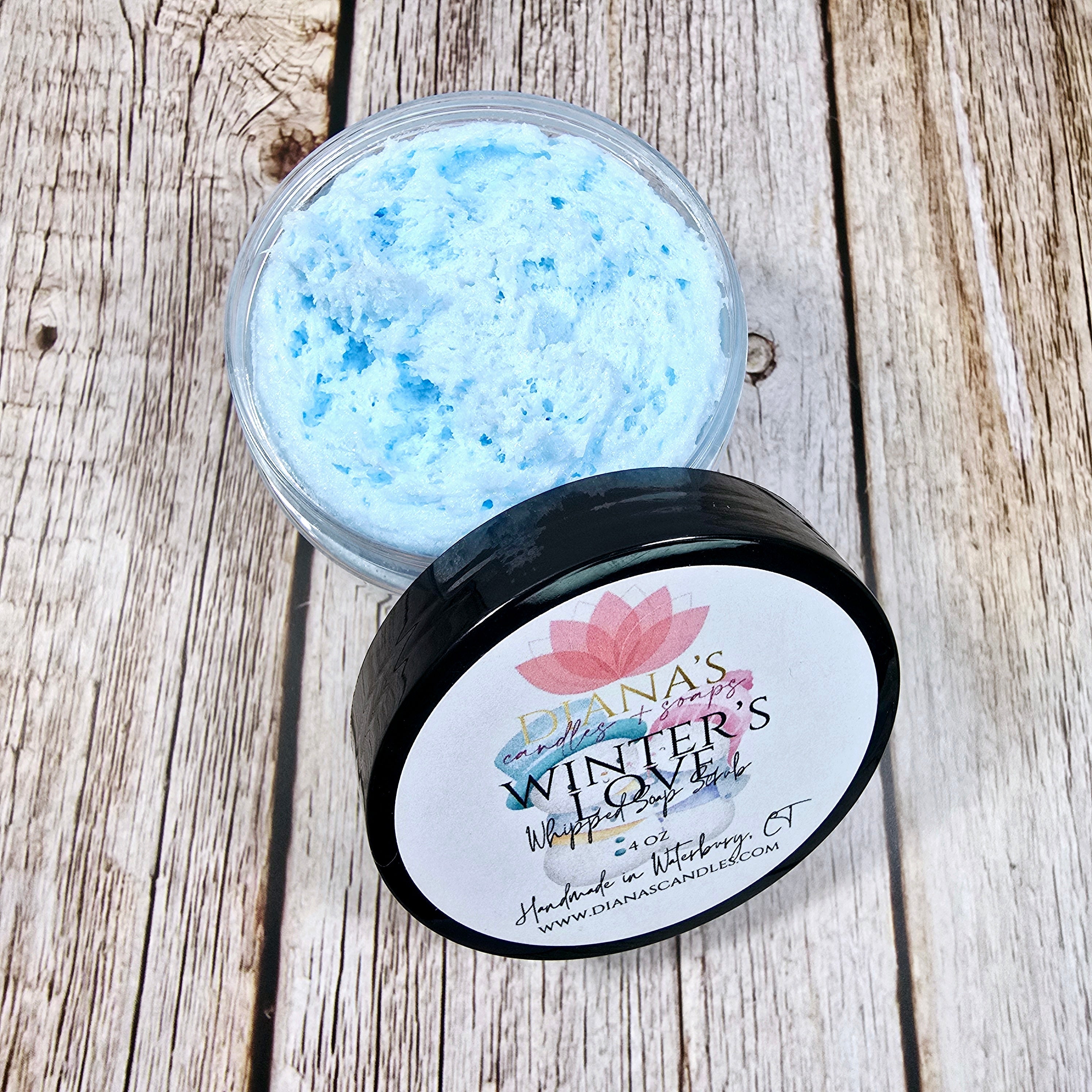 Winter's Love Whipped Soap Scrub Diana's Candles and Soaps