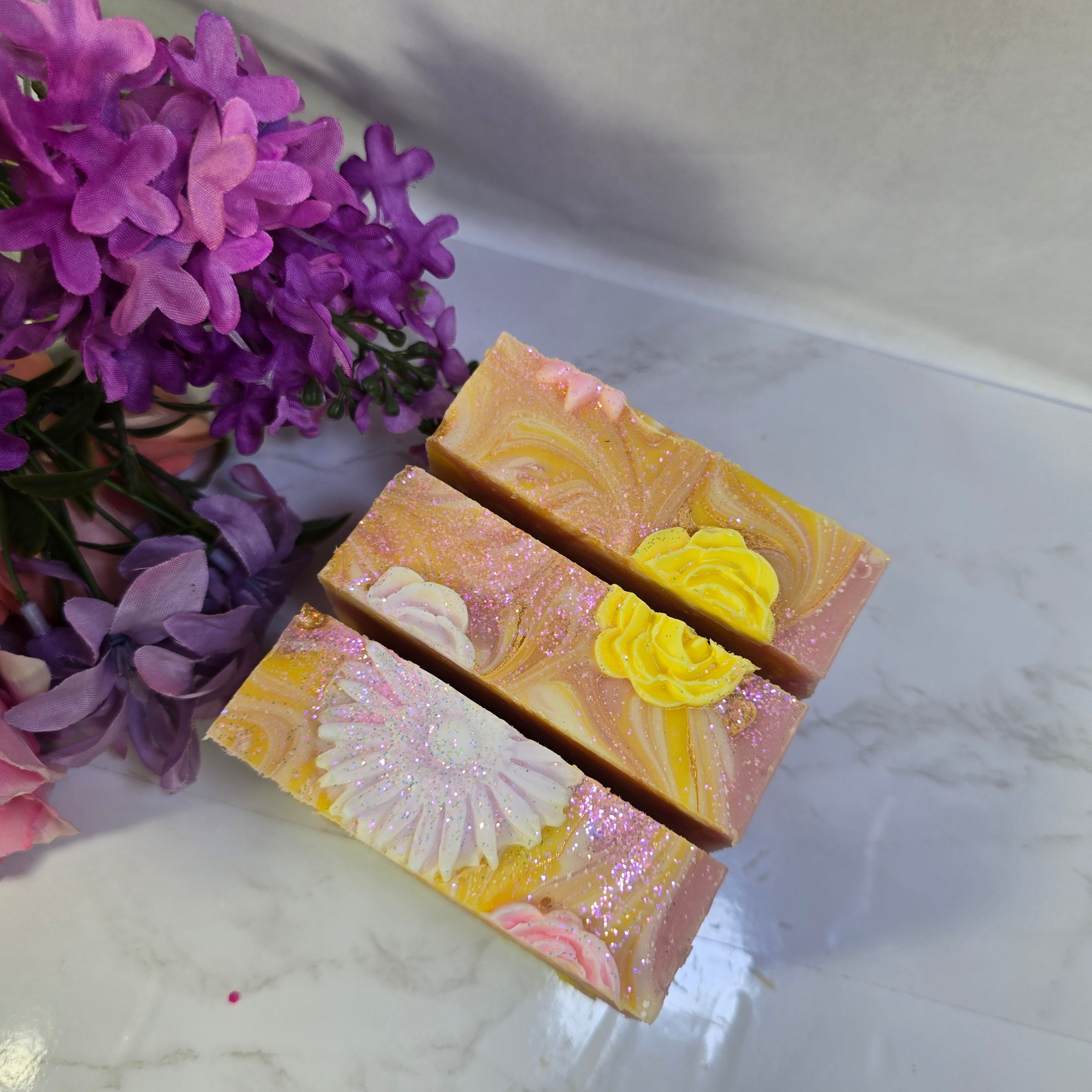 White Peach & Hibiscus Soap Bar Diana's Candles and Soaps