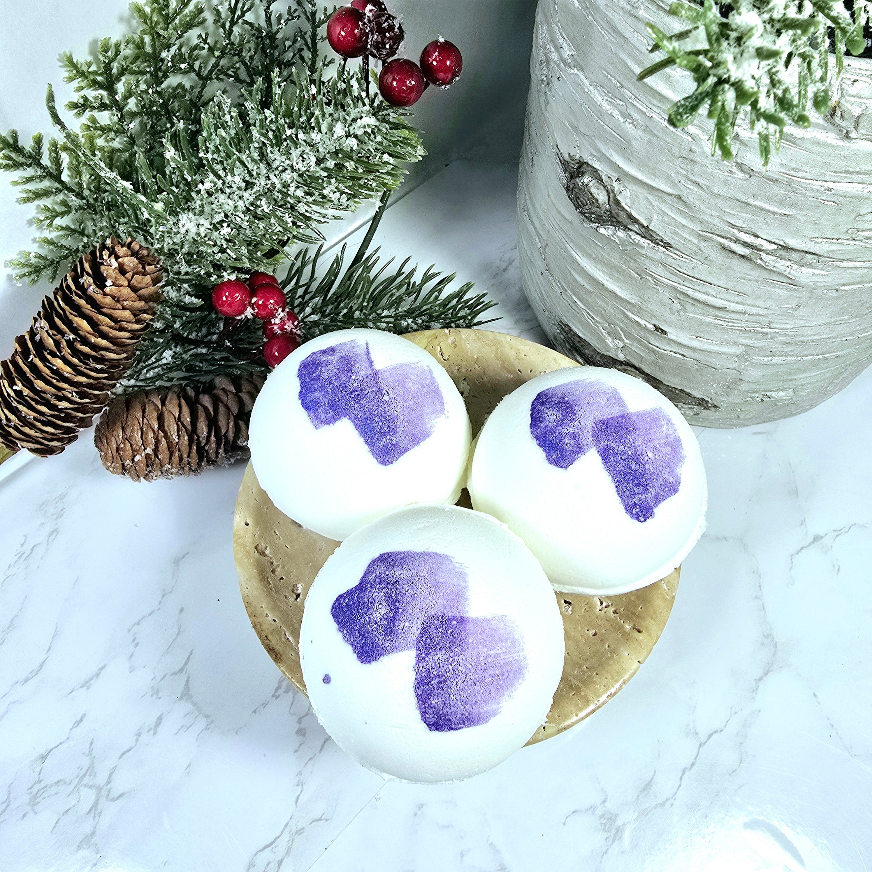 Lavender & Chamomile Bath Bombs Diana's Candles and Soaps