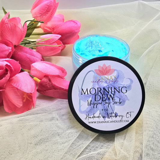 Morning Dew Whipped Soap Scrub Diana's Candles and Soaps