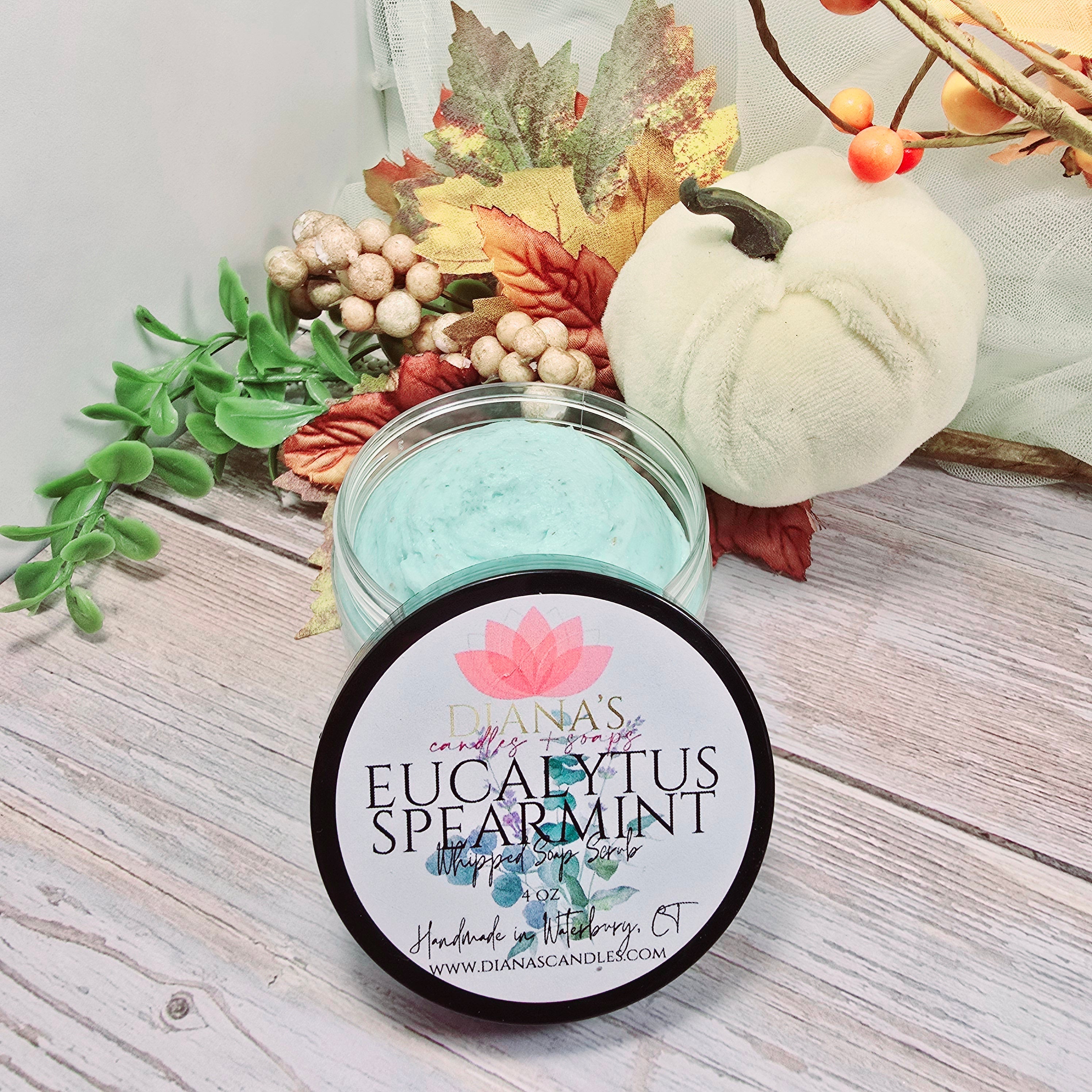 Eucalyptus Spearmint Whipped Salt Scrub Diana's Candles and Soaps