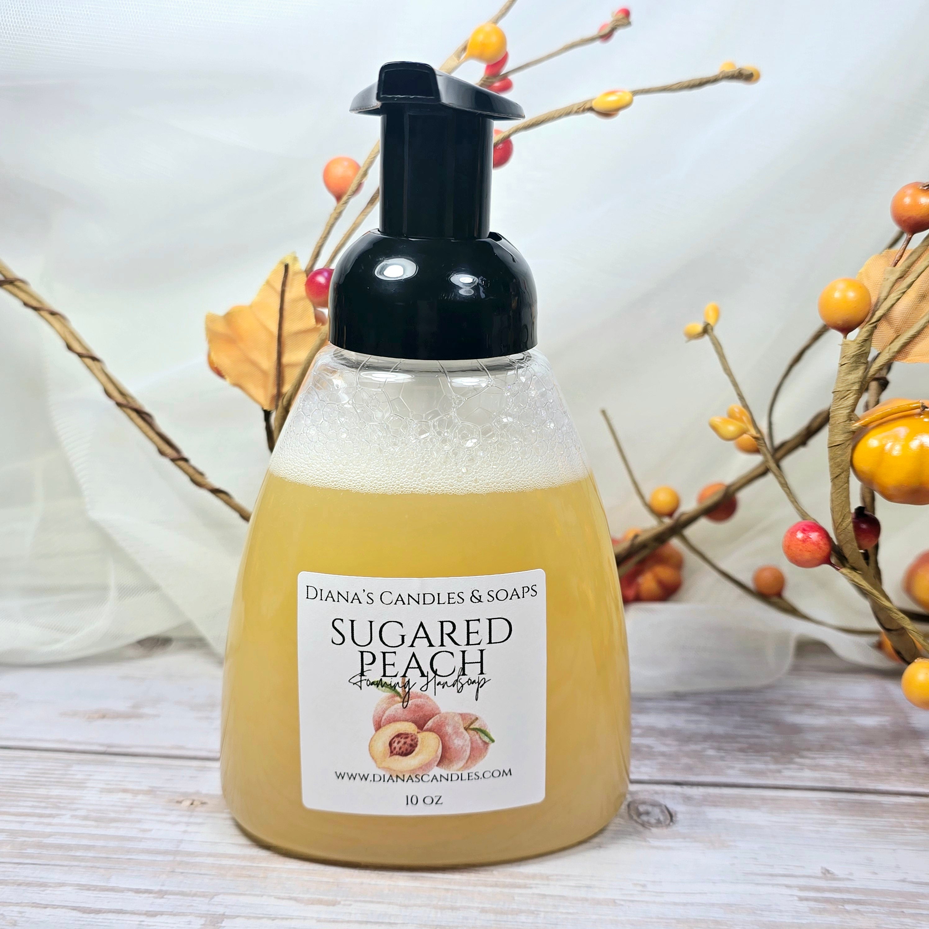 Sweet peach scented foaming hand soap