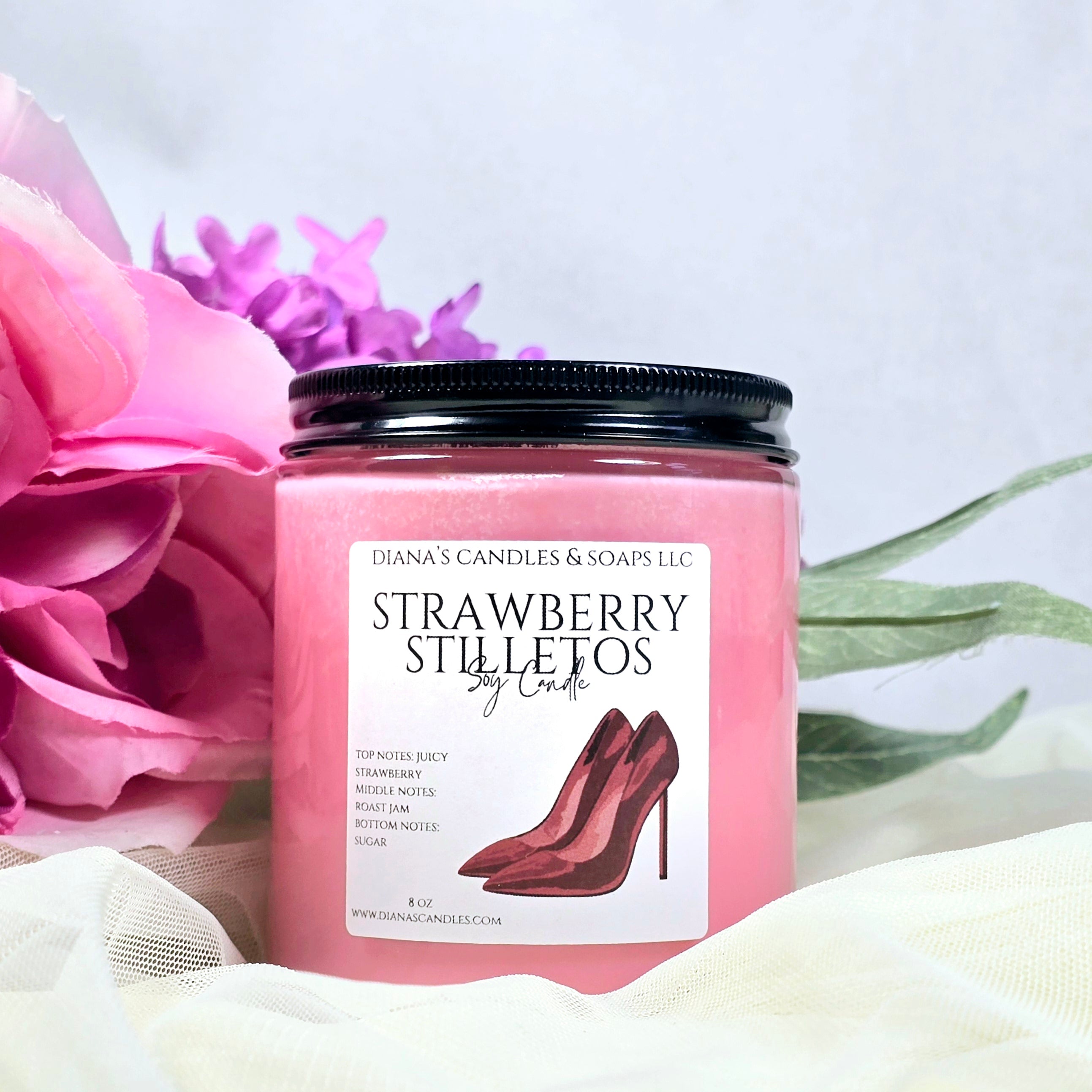 Strawberry Stilettos Candle Diana's Candles and Soaps