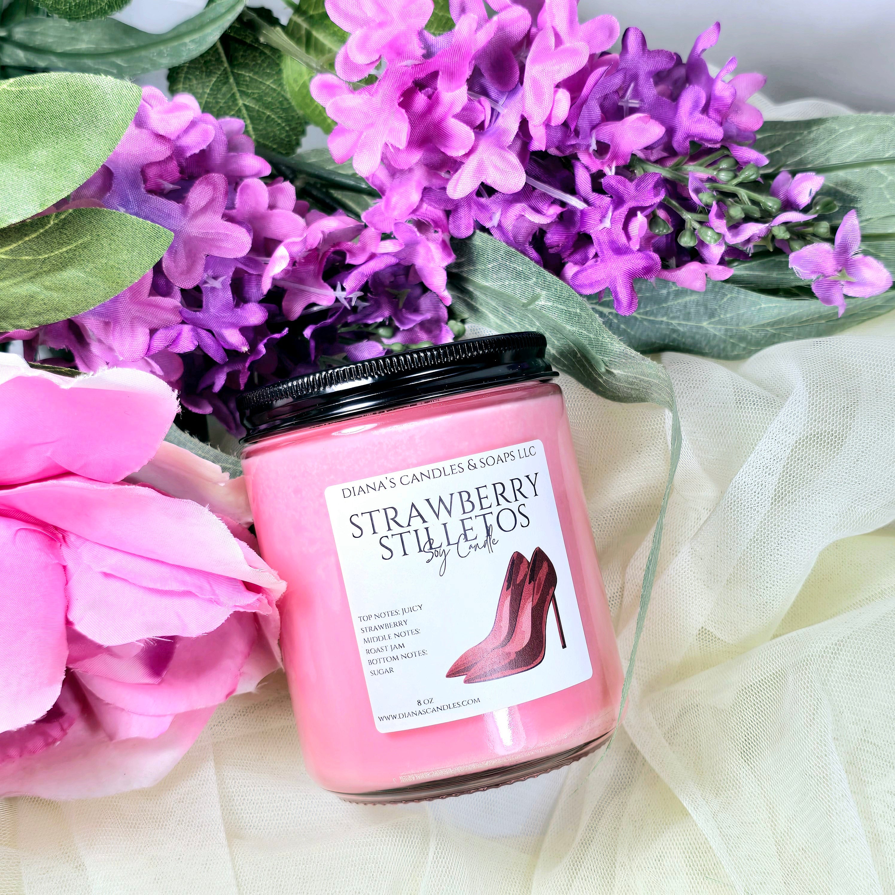 Strawberry Stilettos Candle Diana's Candles and Soaps