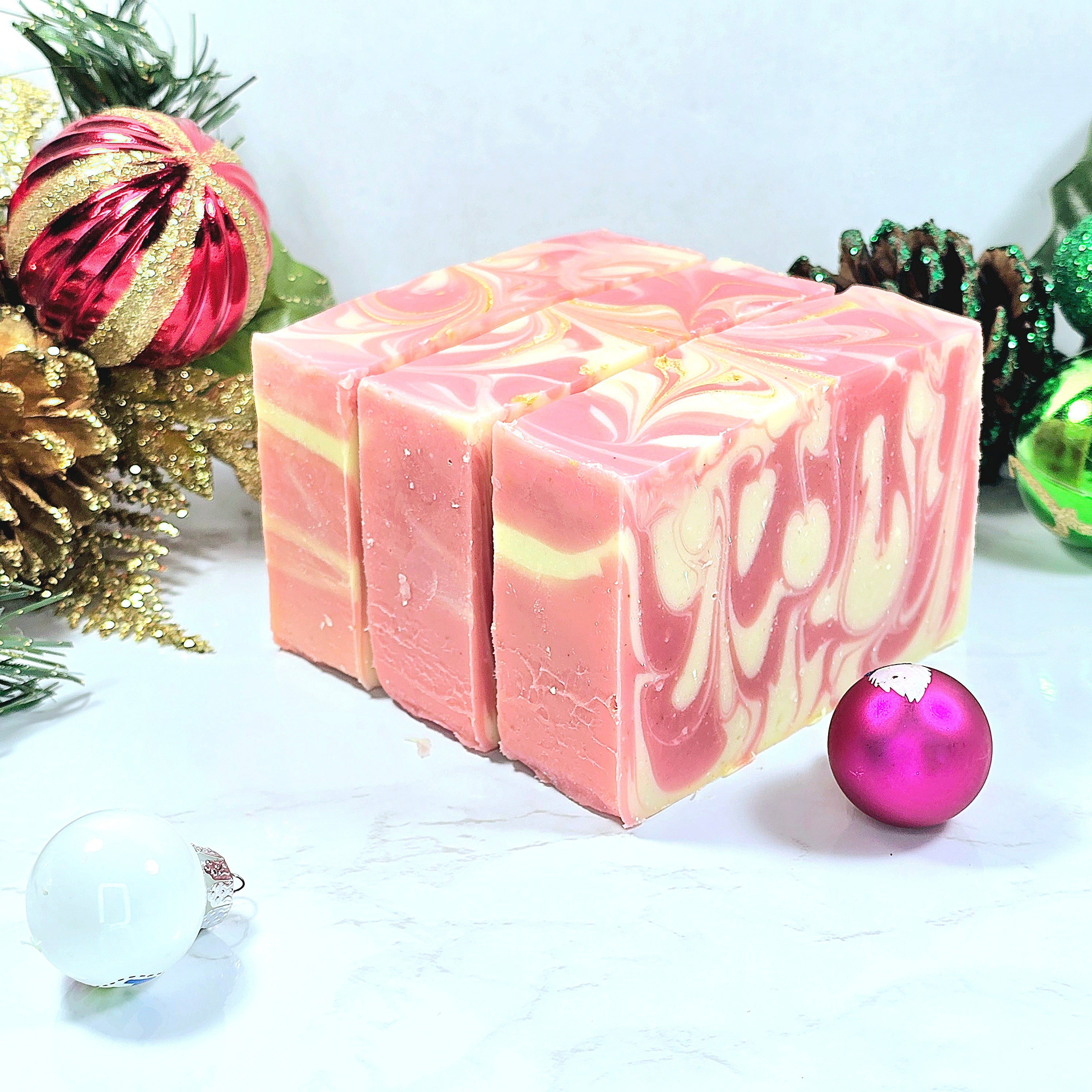 Peppermint Twist Holiday Soap Bar Diana's Candles and Soaps