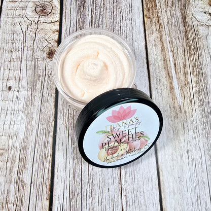 Sweet Peaches Whippped Soap Scrub Diana's Candles and Soaps