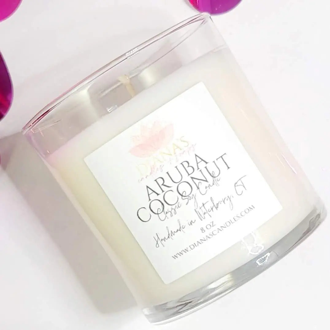 Aruba Coconut Jar Candle - Diana's Candles and Soaps 