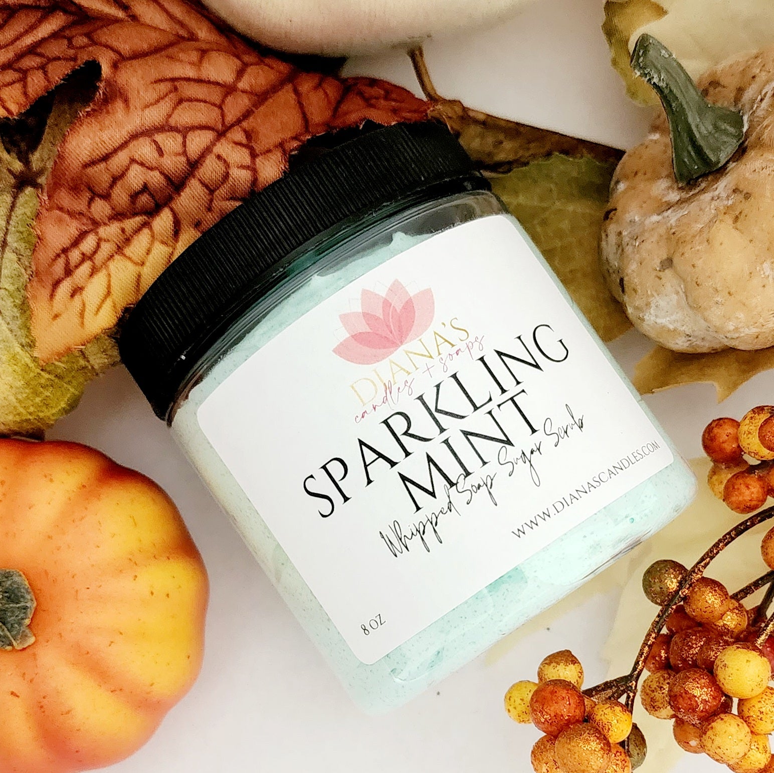 Sparkling Mint Whipped Soap Scrub Diana's Candles and Soaps 