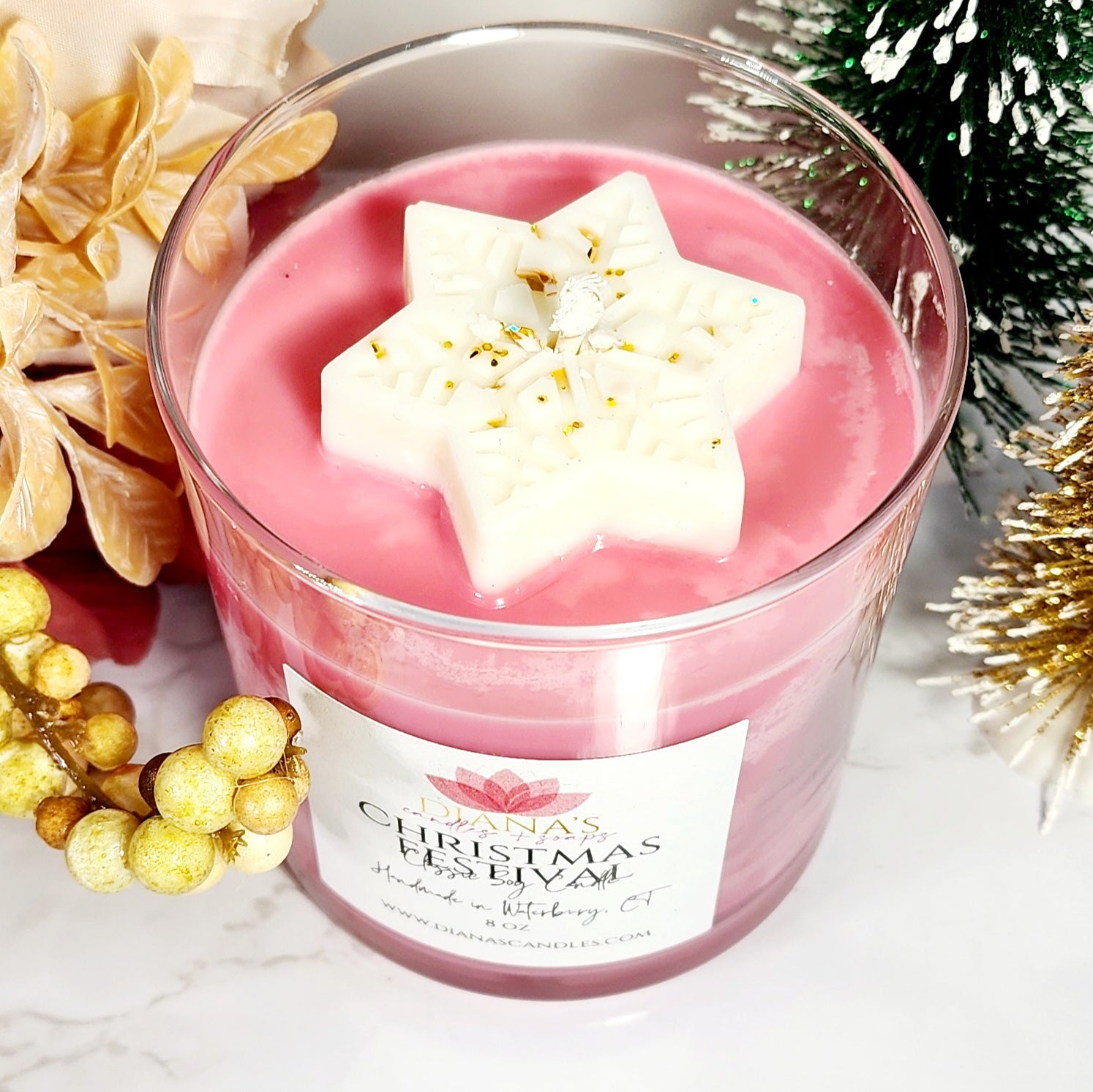 Christmas Festival Candle - Diana's Candles and Soaps 