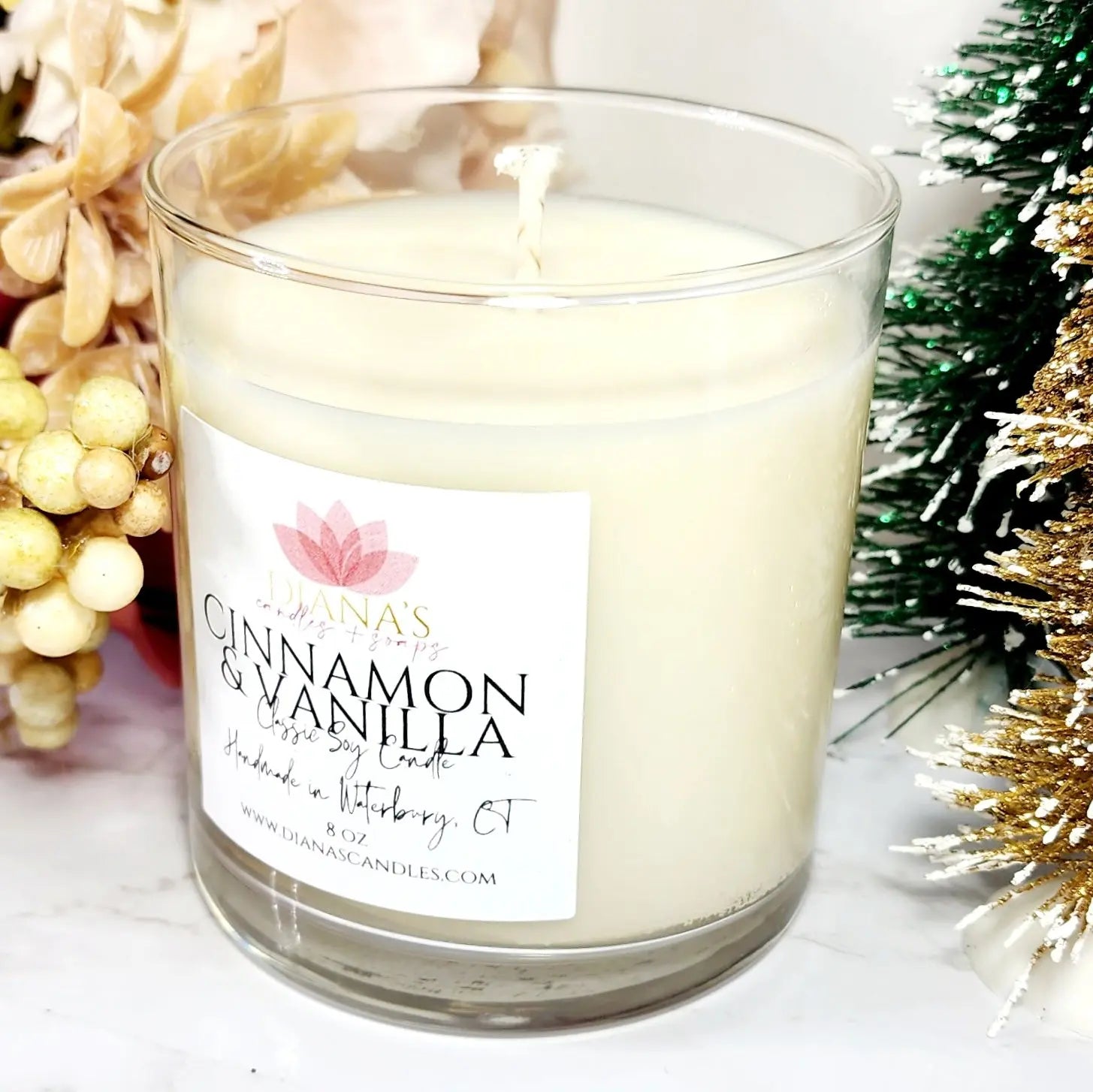 Cinnamon and Vanilla Candle - Diana's Candles and Soaps 