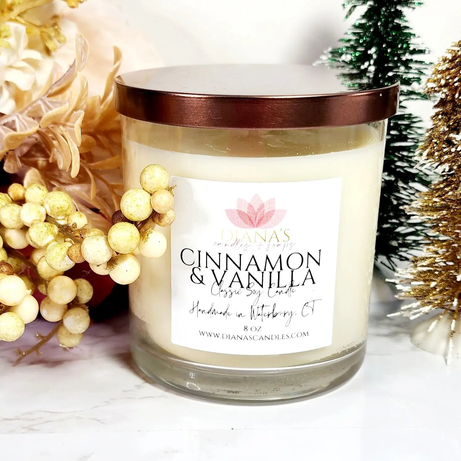 Cinnamon and Vanilla Candle - Diana's Candles and Soaps 