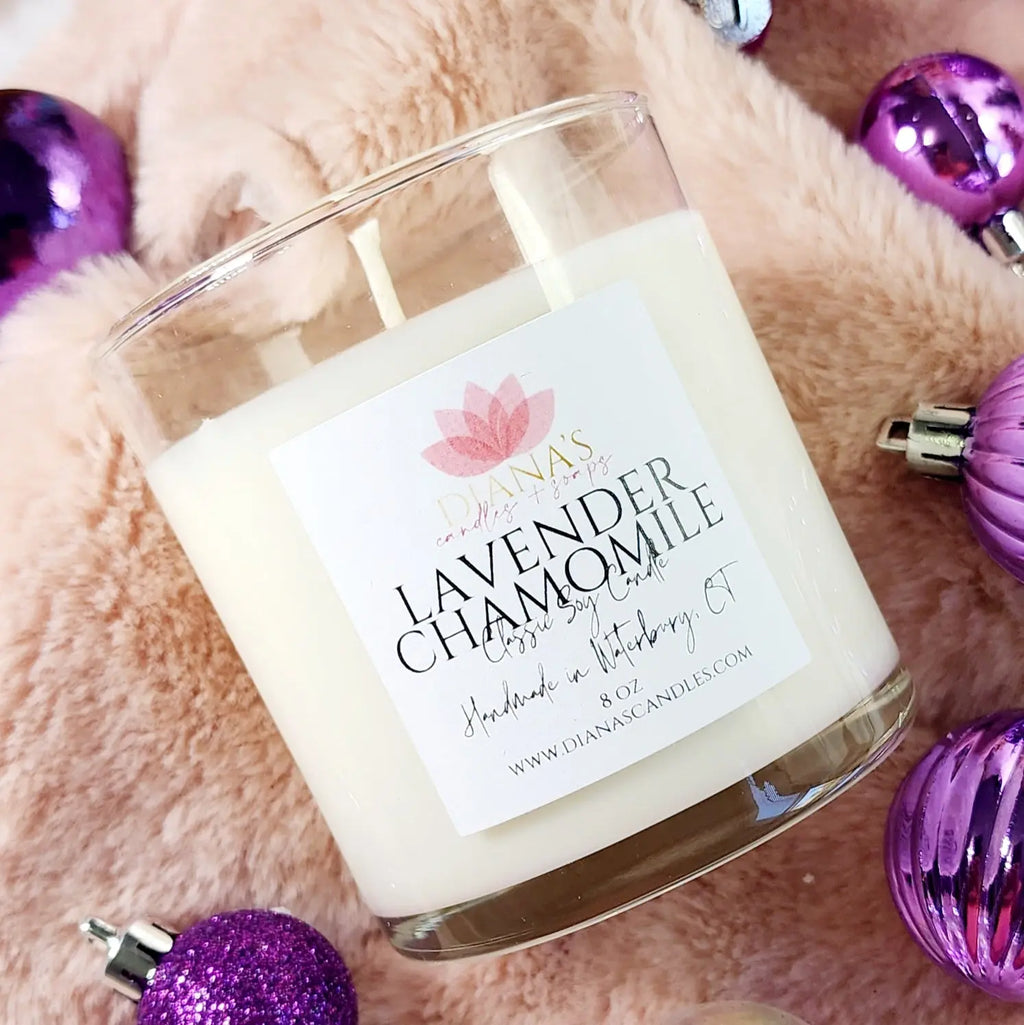 Lavender & Chamomile Jar Candle - Diana's Candles and Soaps 