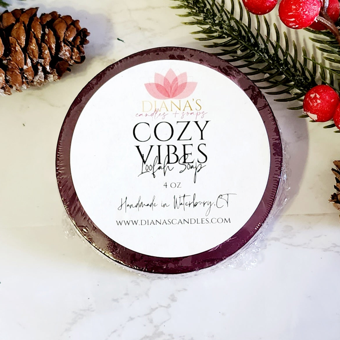 Cozy Vibes Loofah Soap Diana's Candles and Soaps 