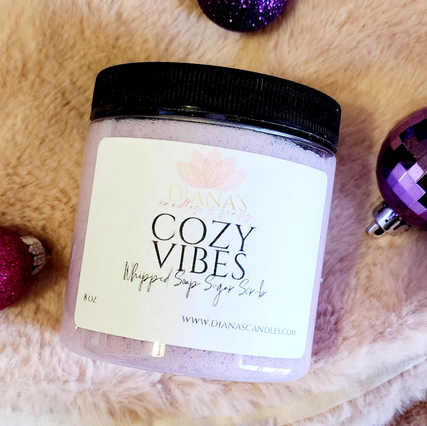 Cozy Vibes Whipped Soap Scrub Diana's Candles and Soaps 
