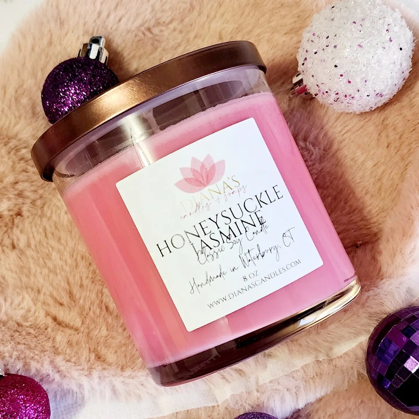 Honeysuckle Jasmine Candle - Diana's Candles and Soaps 