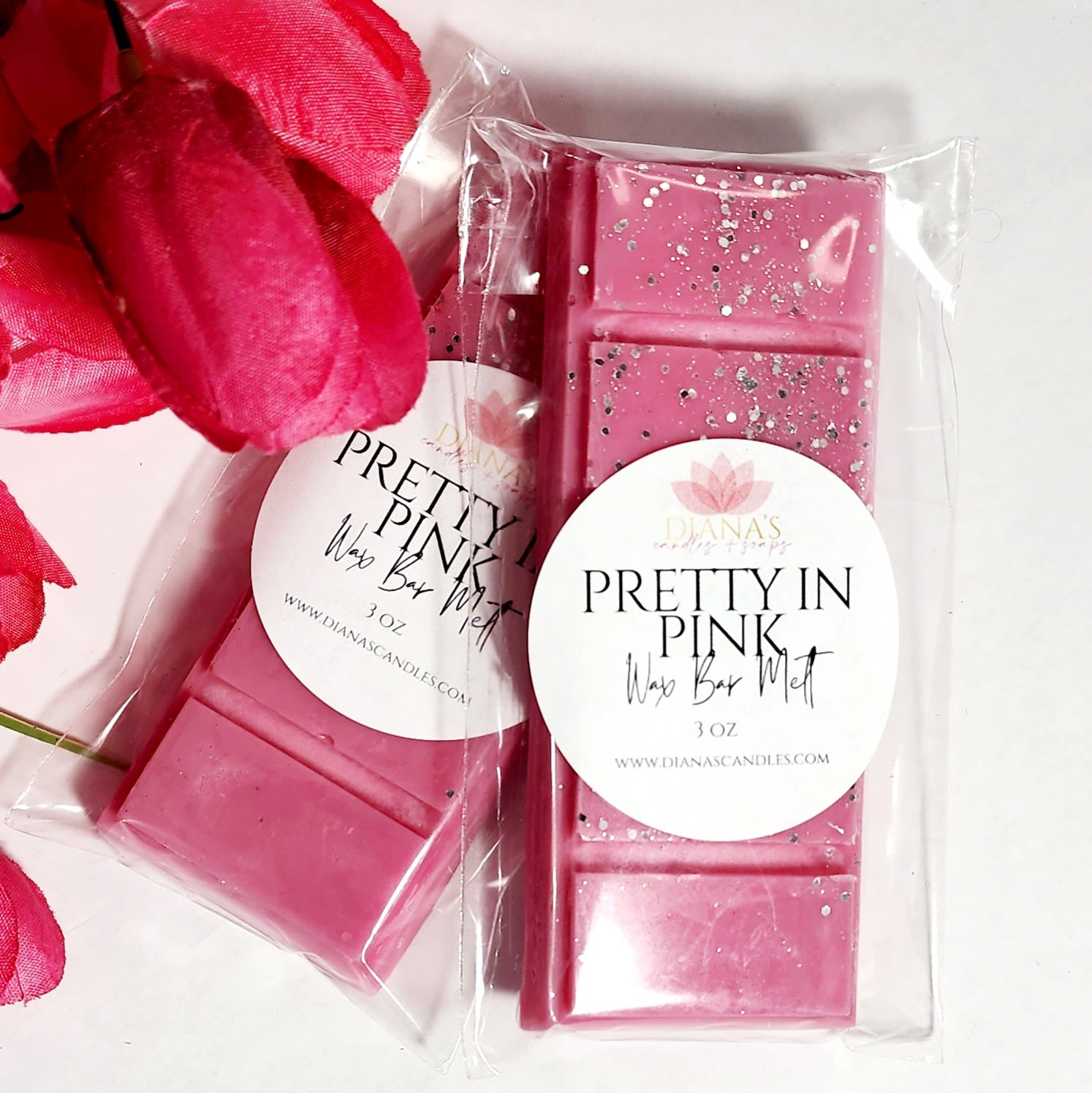 Pretty in Pink Wax Snap Bar Diana's Candles and Soaps 