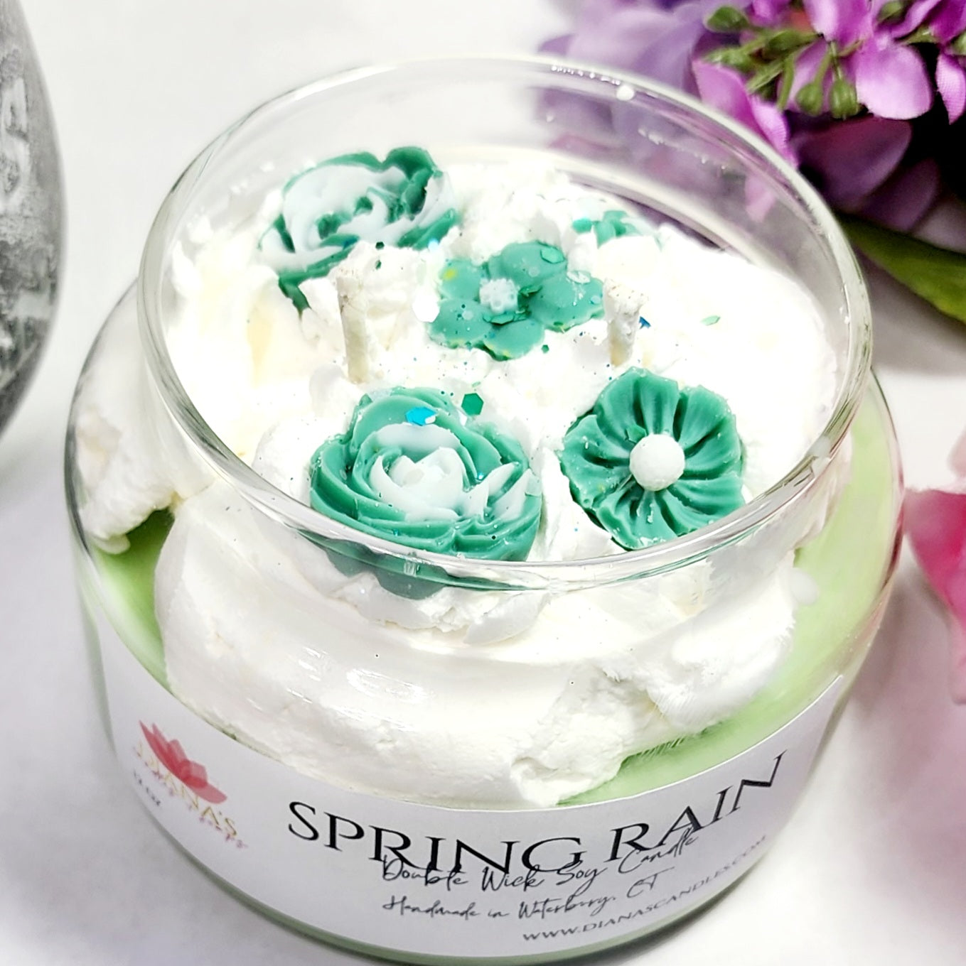 Spring Rain Double Wick Candle Diana's Candles and Soaps 